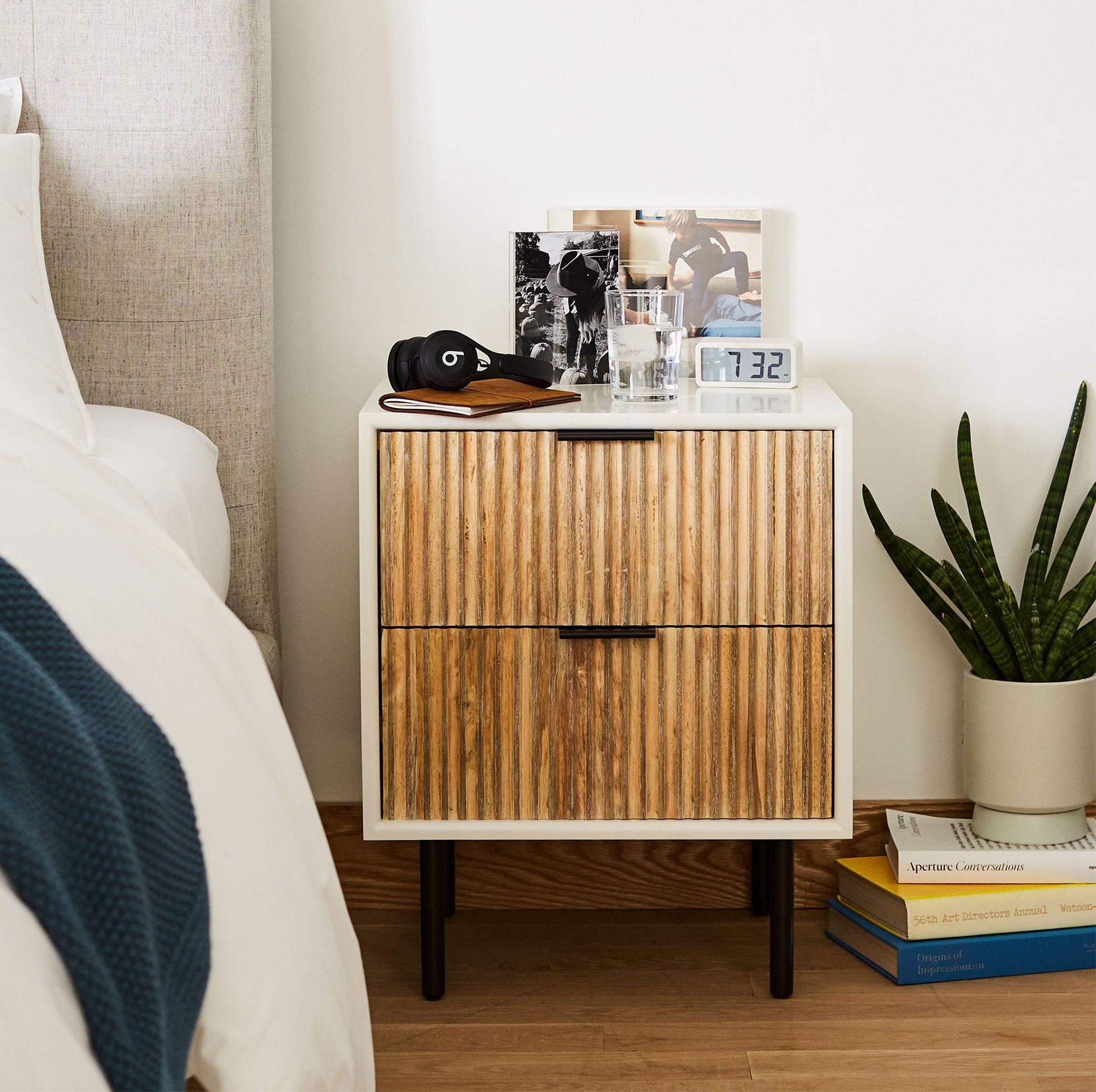 Quinn Closed 2 Drawer Nightstand 52 cm West Elm Australia